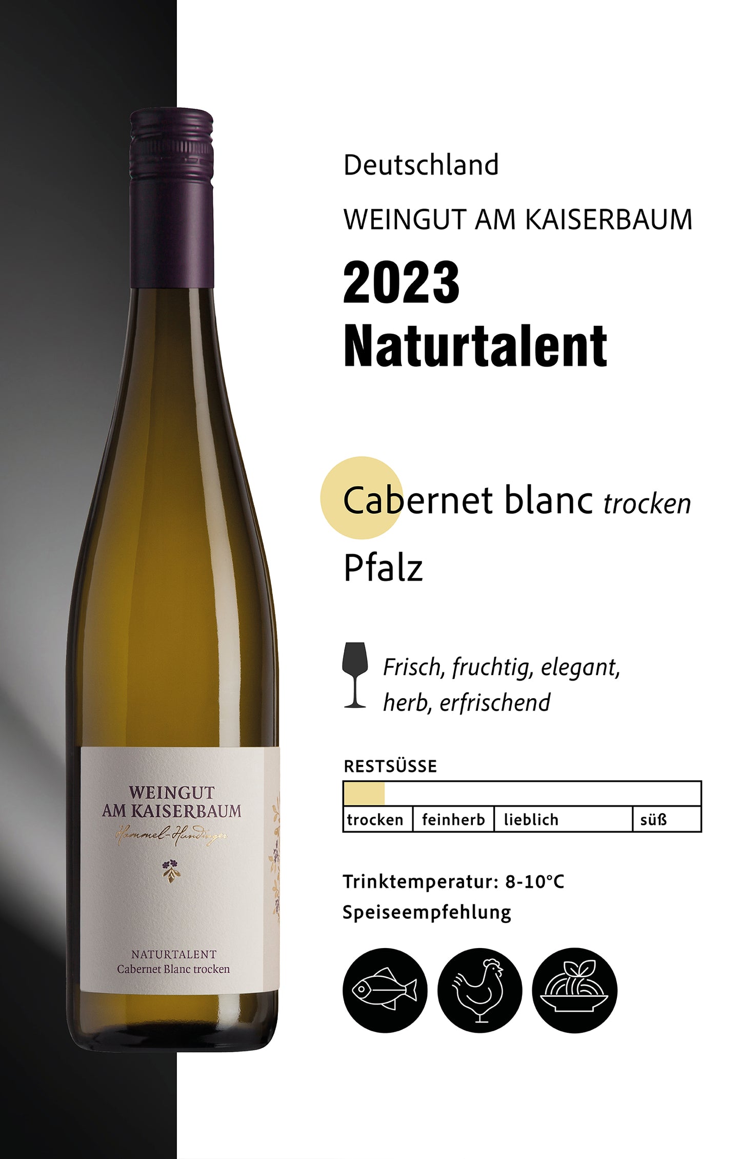 2023 - Cabernet Blanc trocken „Naturtalent"